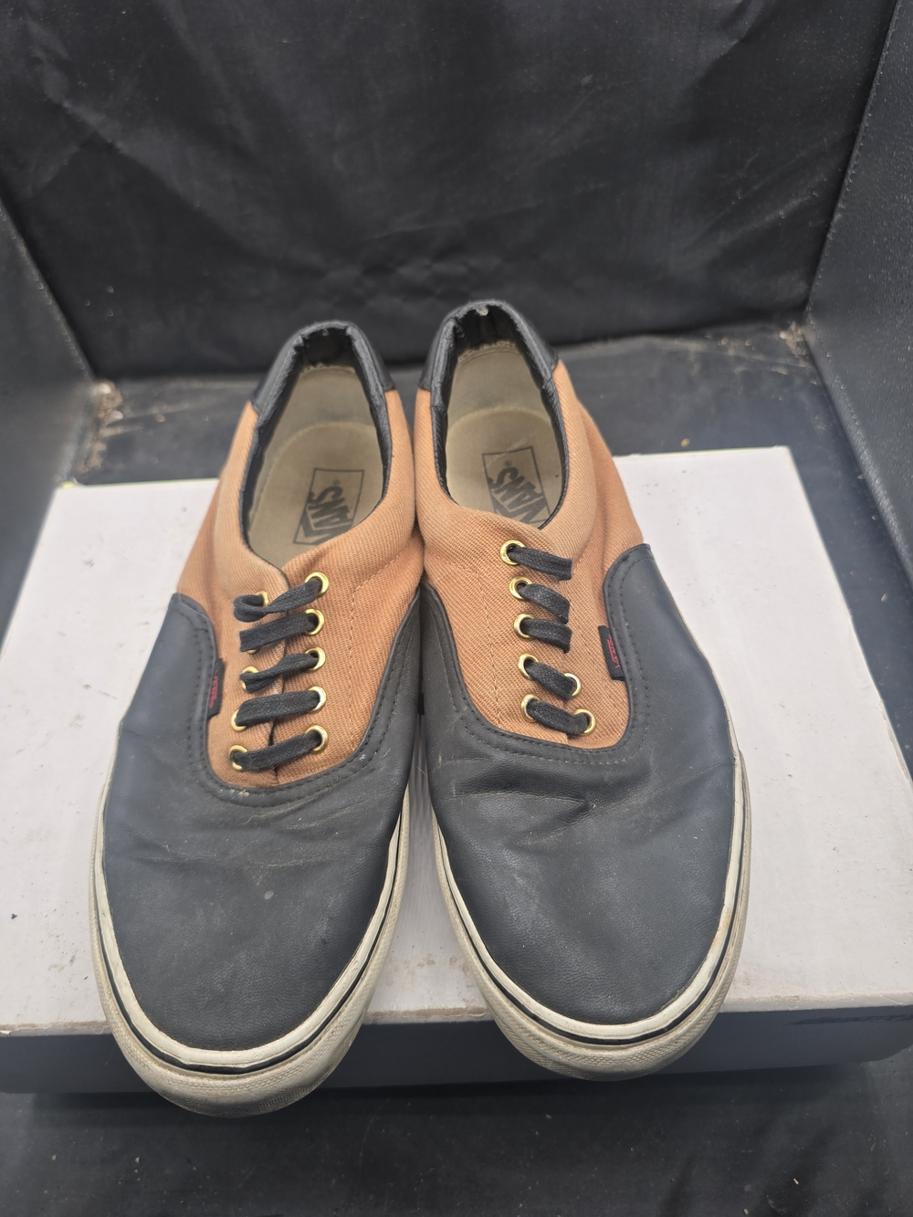 Vans Two-Tone Black and Brown Canvas Men's Sneakers